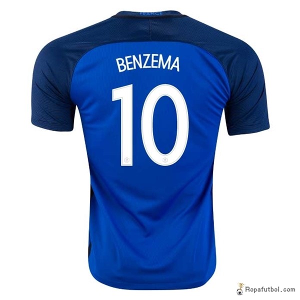 Camiseta Francia Replica Primera Ropa Benzema 2016 Azul